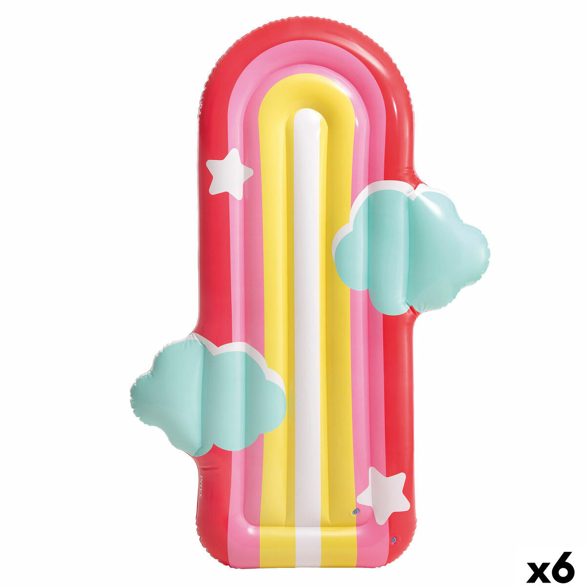 Air mattress Intex Rainbow 183 x 132 cm Multicolour (6 Units)