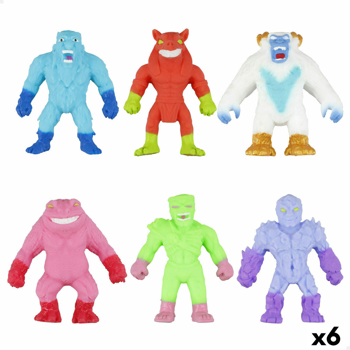Action Figures 8 x 8 x 2 cm 6 Pieces (6 Units)