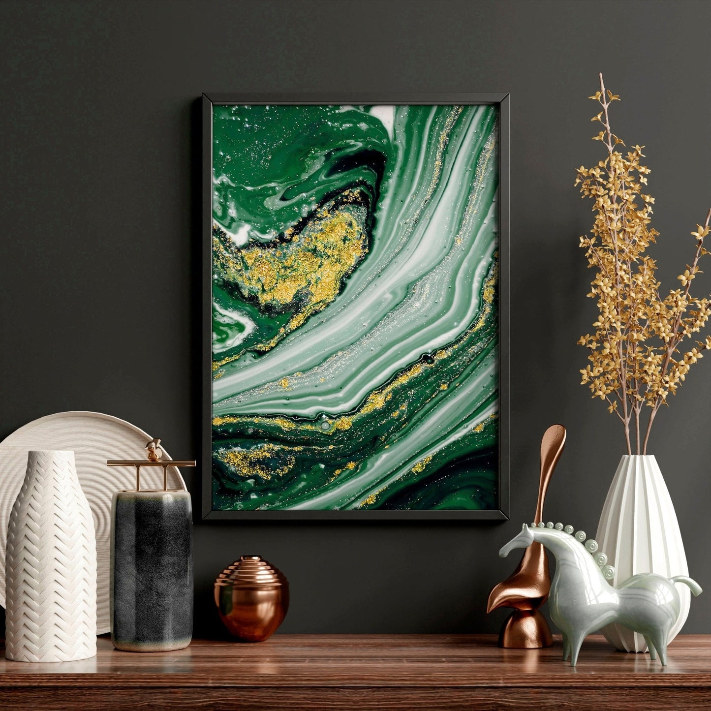 Wall abstract art | set of 3 Marble wall art prints