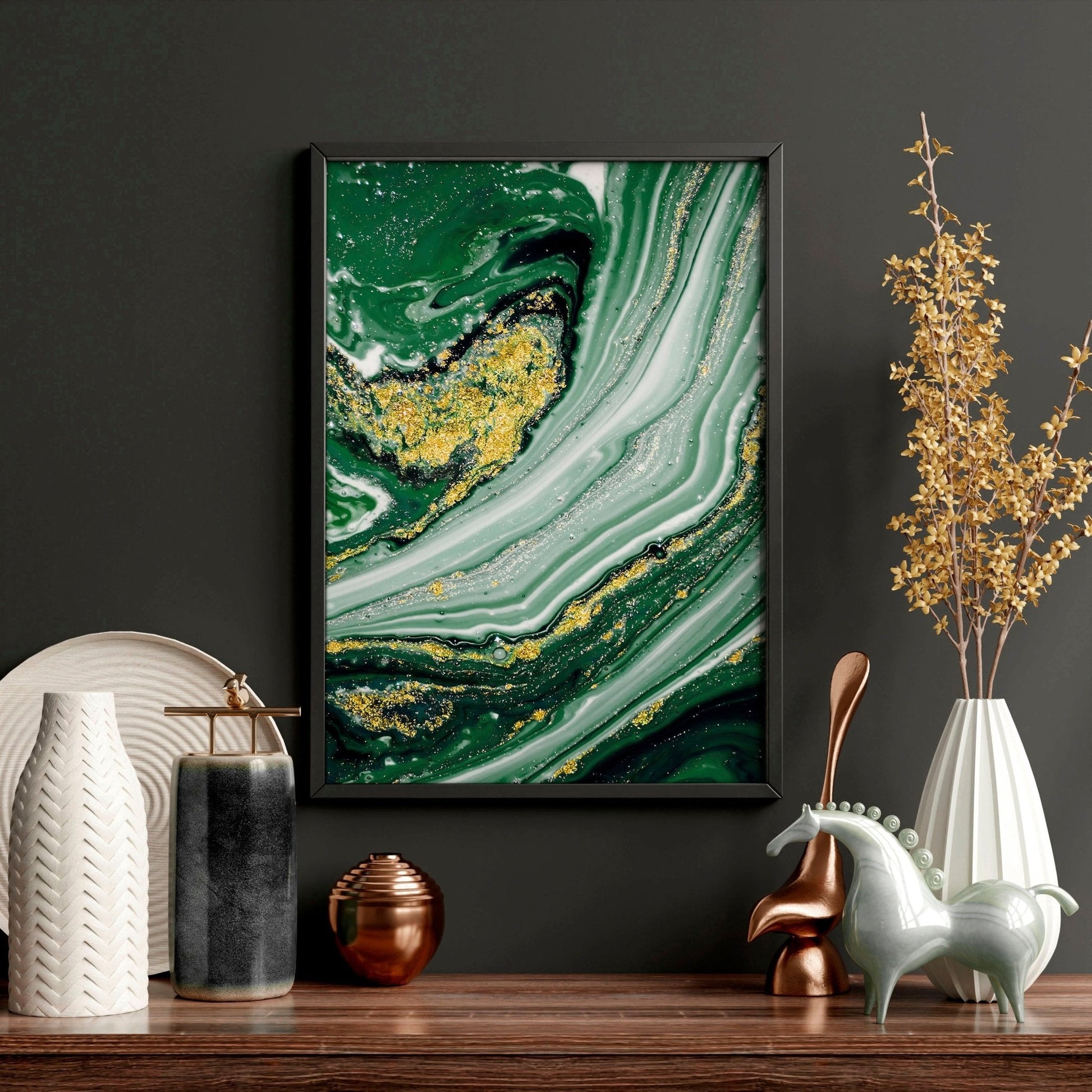 Wall abstract art | set of 3 Marble wall art prints