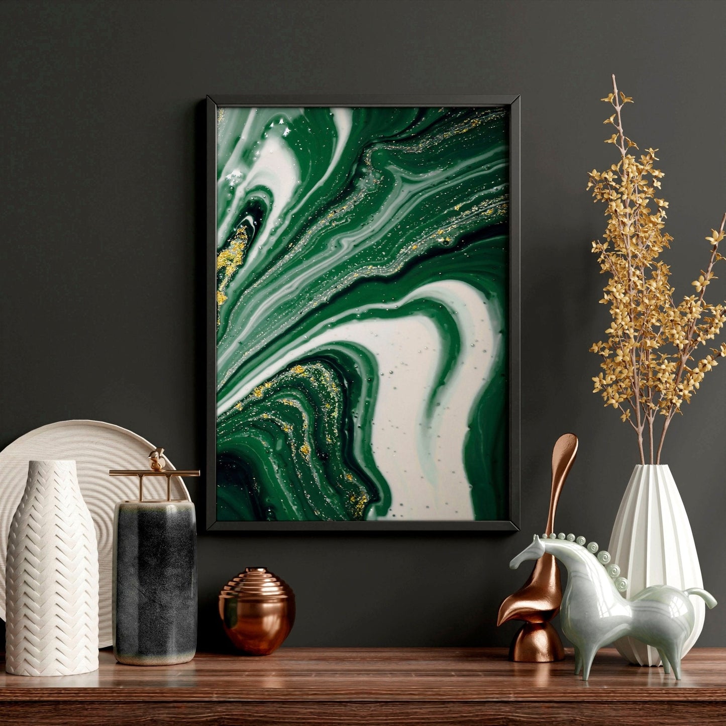 Wall abstract art | set of 3 Marble wall art prints