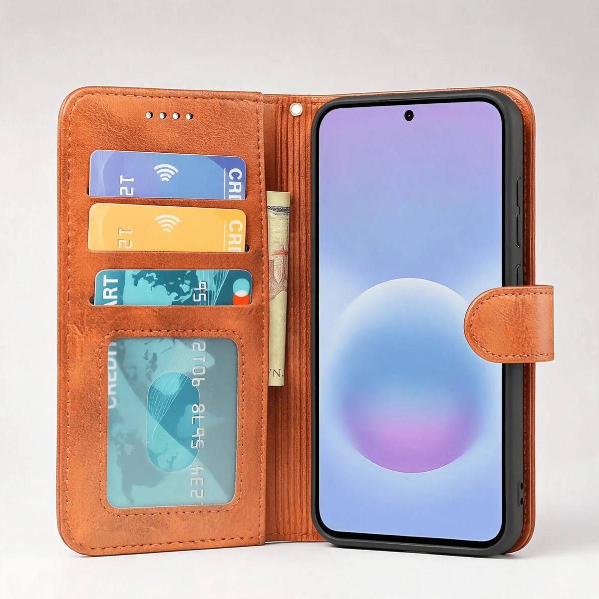 Samsung Galaxy A26 Book Flip Case Leather Wallet