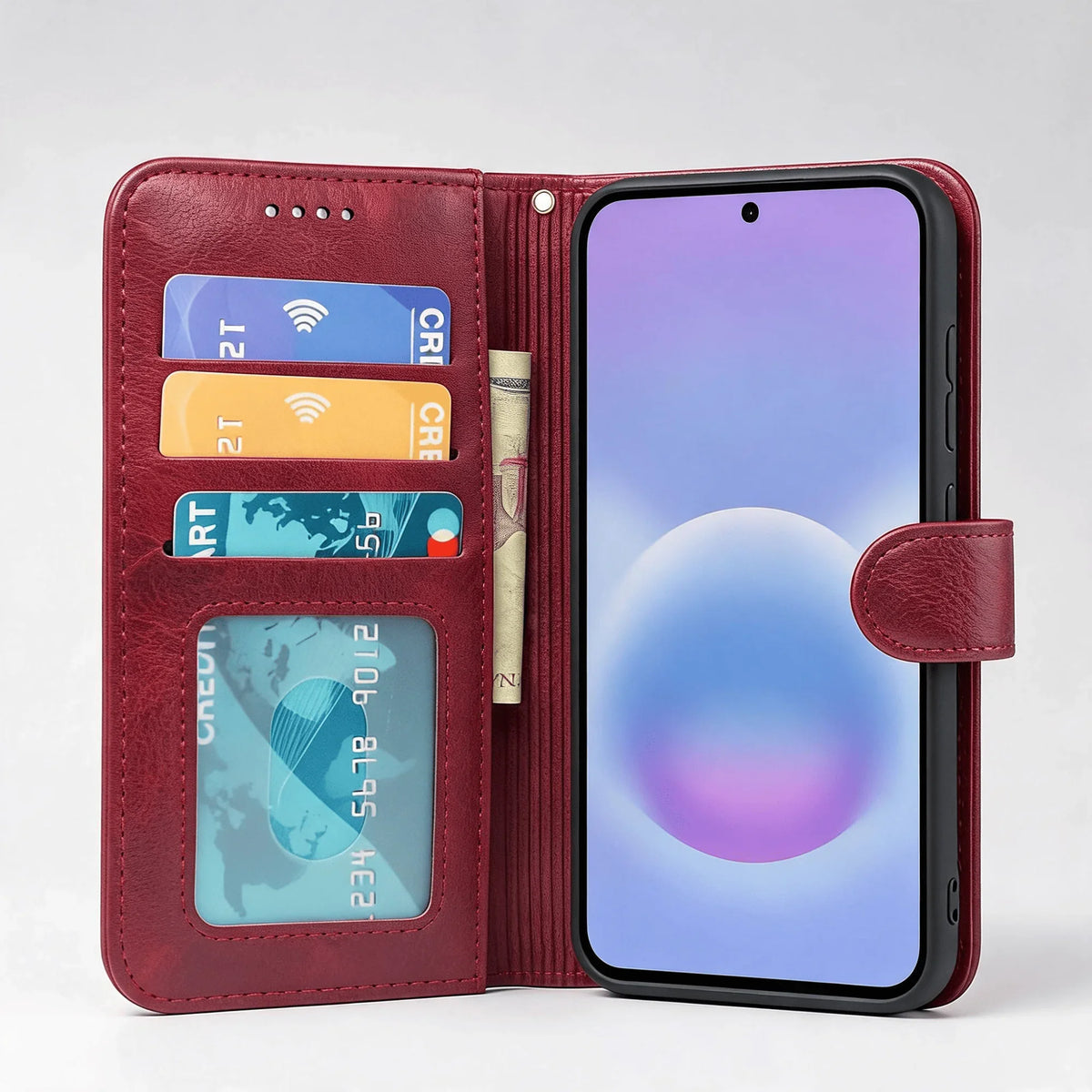 Samsung Galaxy A26 Book Flip Case Leather Wallet