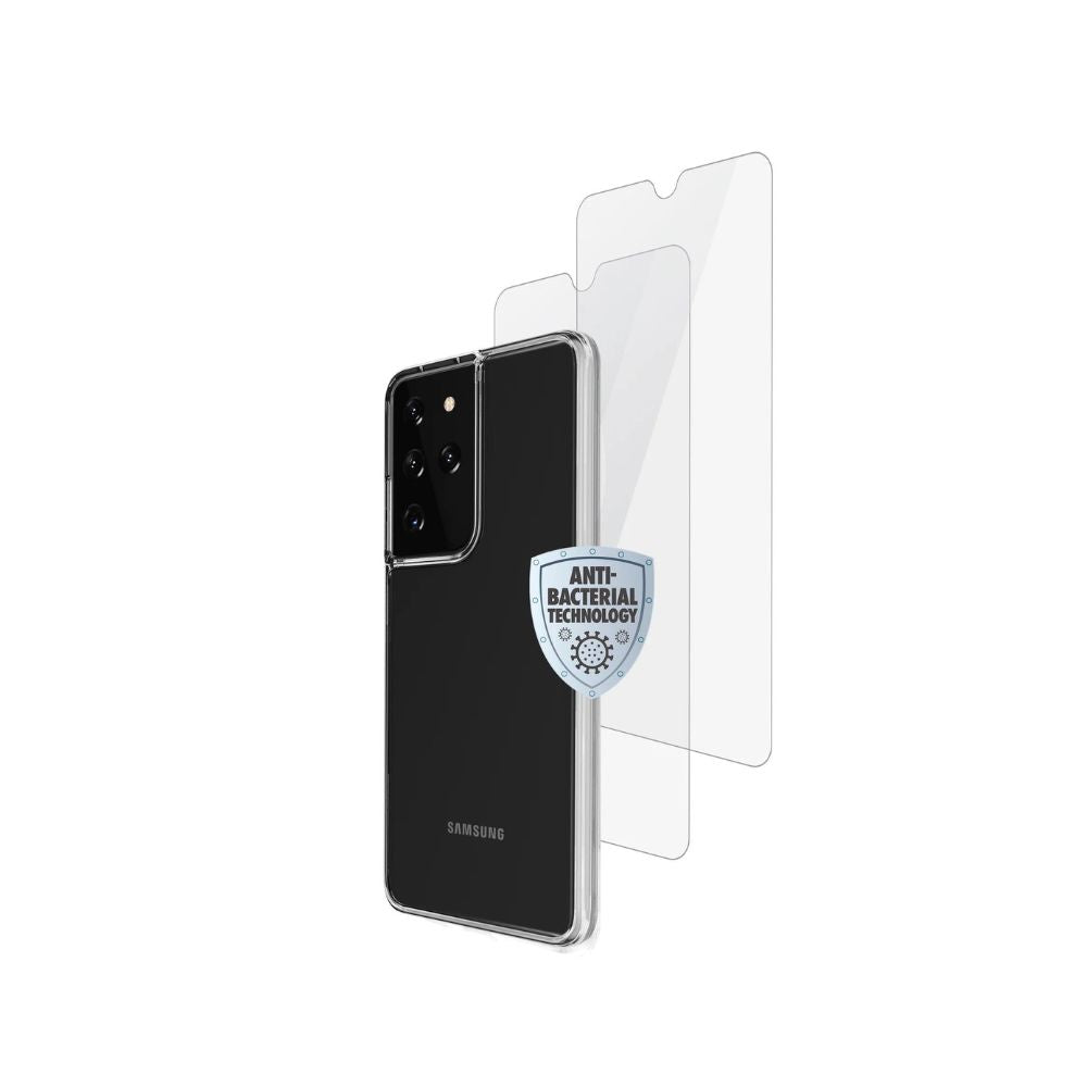 Samsung Galaxy S21 Ultra Skech 3 Piece Kit (2 Film Screen Protectors + Clear Case)