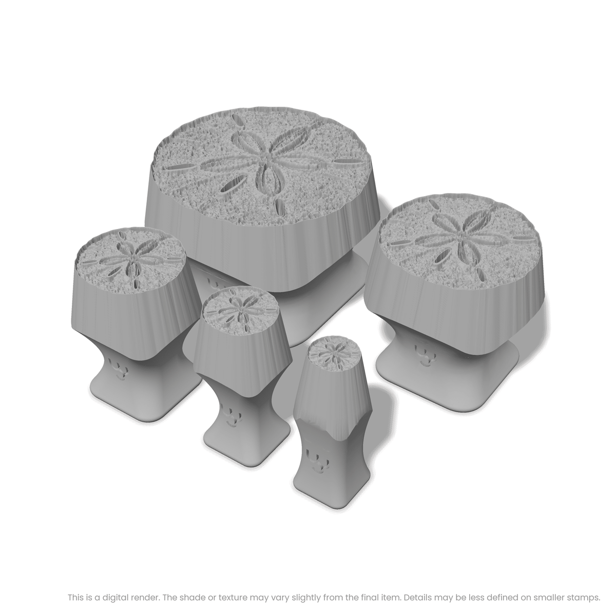 Sand Dollar Stamps - Photo Textured