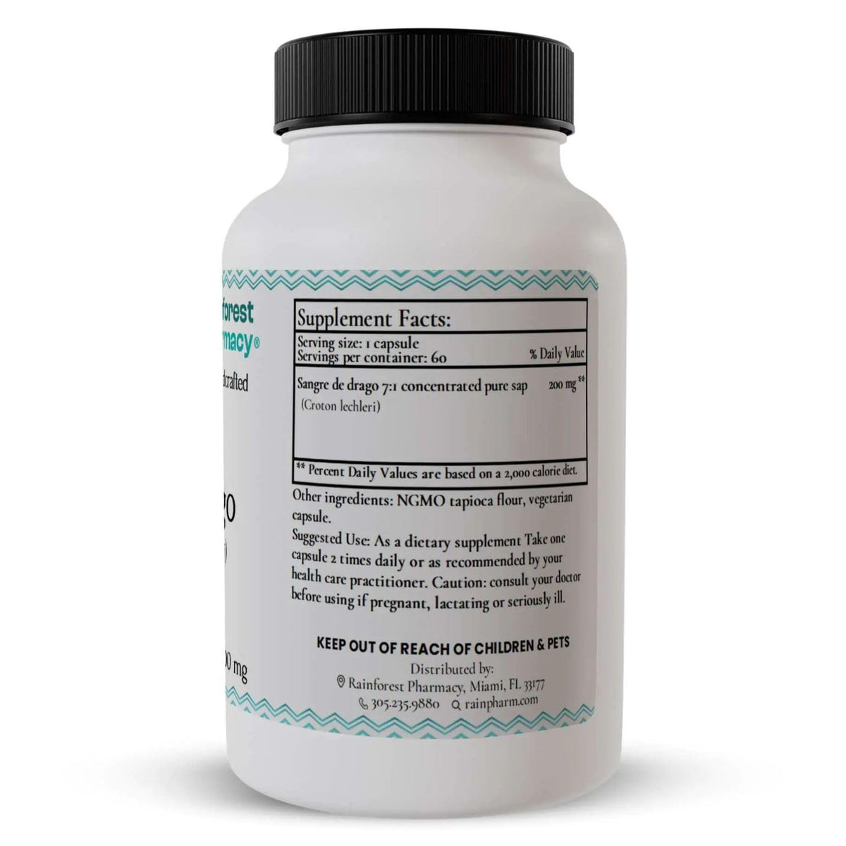 Sangre de Drago 60 Vegetarian Capsules 200 mg – Digestive & Skin Health