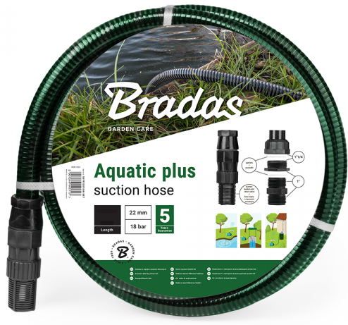 Aquatic Plus Suction Hose Set 4m DIY Workshop Accessory Pipe and Water Fitting