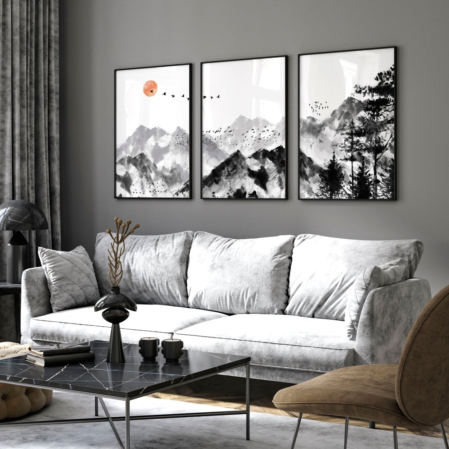 Scandi Artwork | set of 3 wall art prints