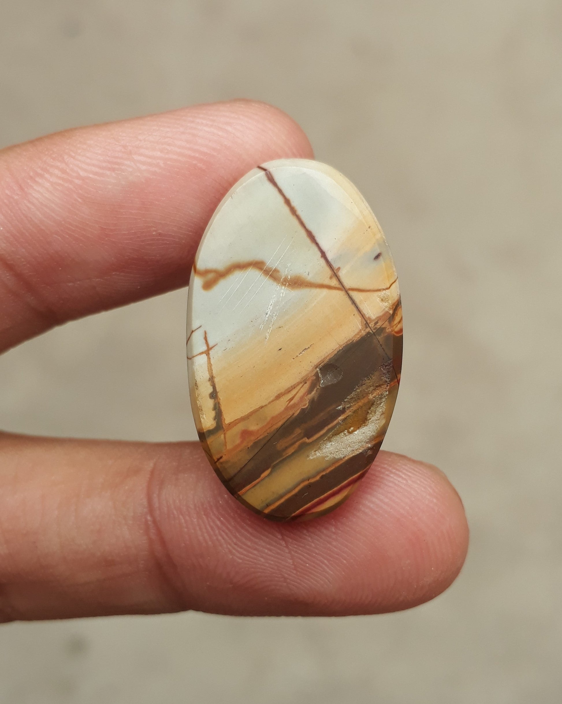 Jasper - Scenic Jasper Cabochon - 27x16mm