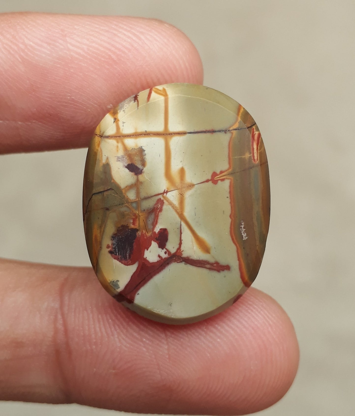 Jasper - Scenic Jasper Cabochon - 24x18mm