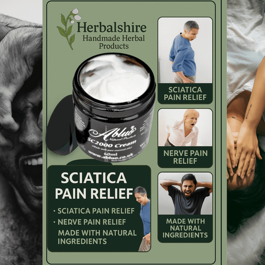 Sciatica Cream – Nerve Pain Relief Balm – Herbal Back & Leg Pain Treatment UK