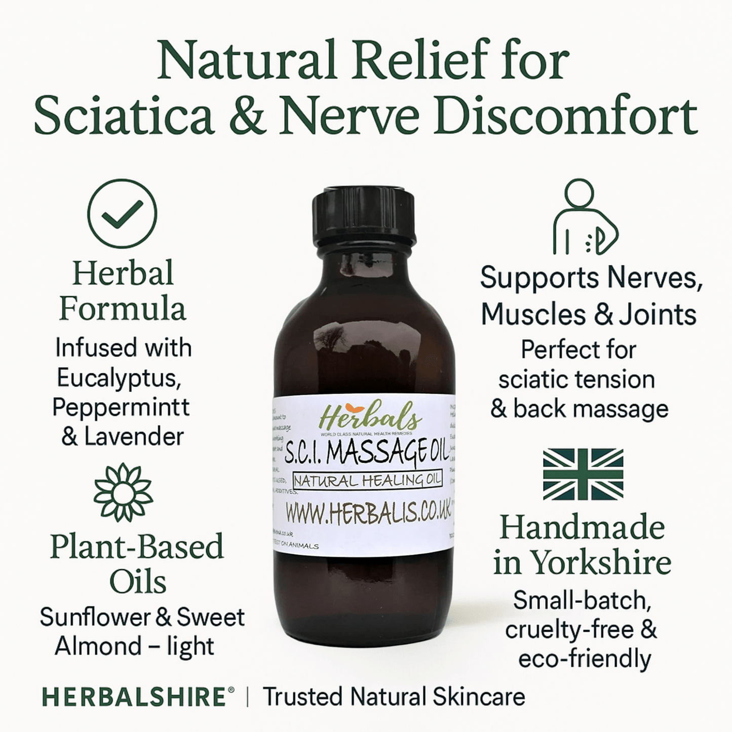 Sciatica & Nerve Pain Relief Oil | Natural Herbal Massage Oil