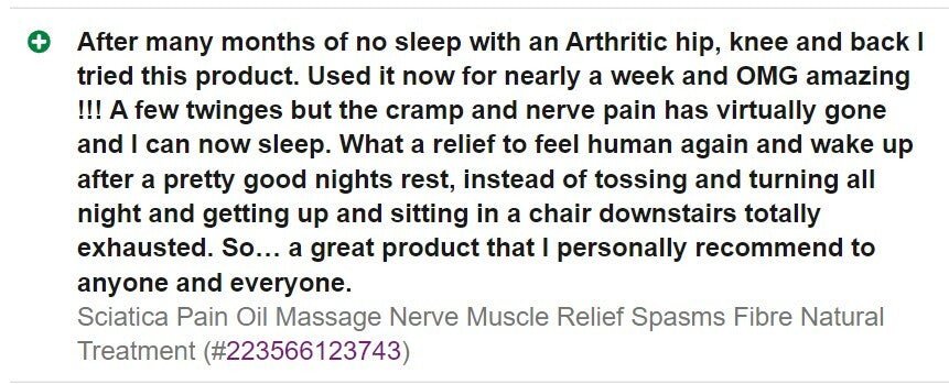Sciatica & Nerve Pain Relief Oil – Herbal Massage Oil for Nerves Muscles & Joints – Handmade in Yorkshire