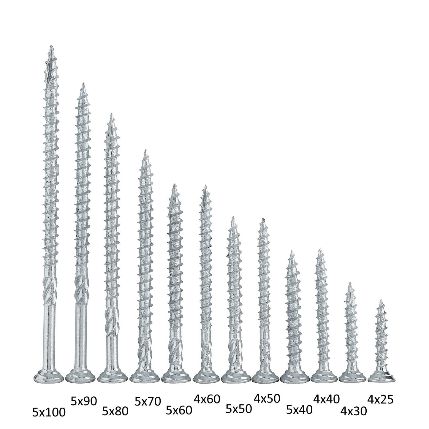 Twister Screws MultiBox 1,280 Piece Zinc-Coated Wood Screws