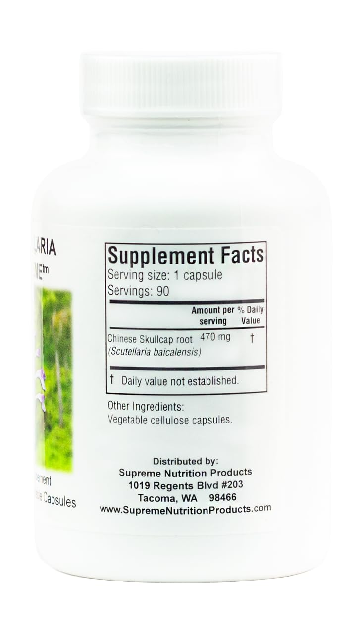 Supreme Nutrition Scutellaria Supreme 90-Count Pure Chinese Skullcap Capsules