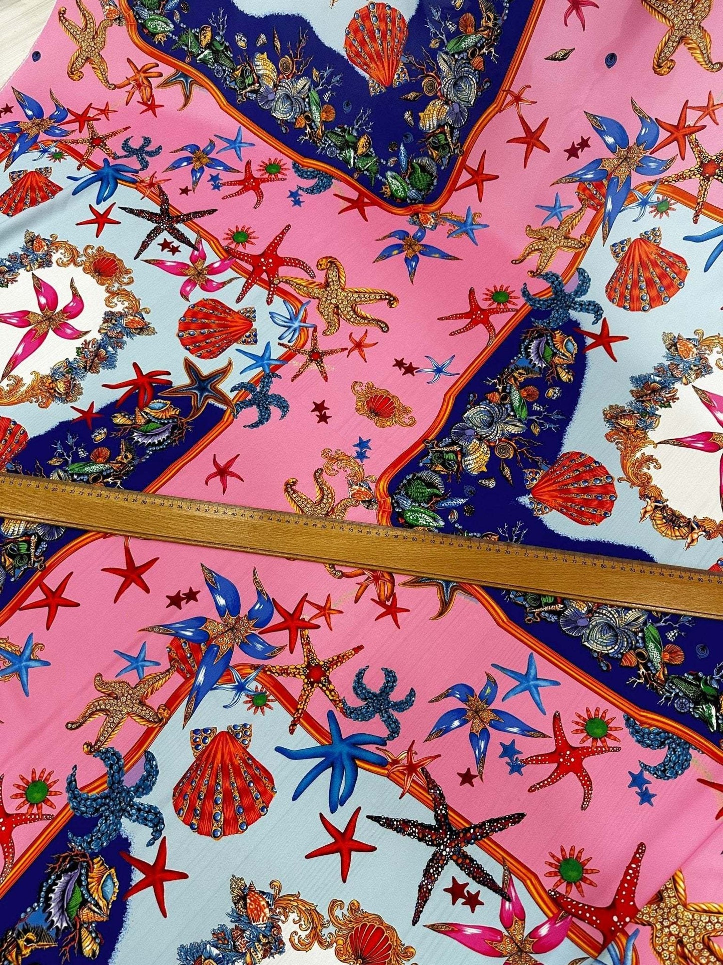 Coastal Sea Shell Fabric By Metre