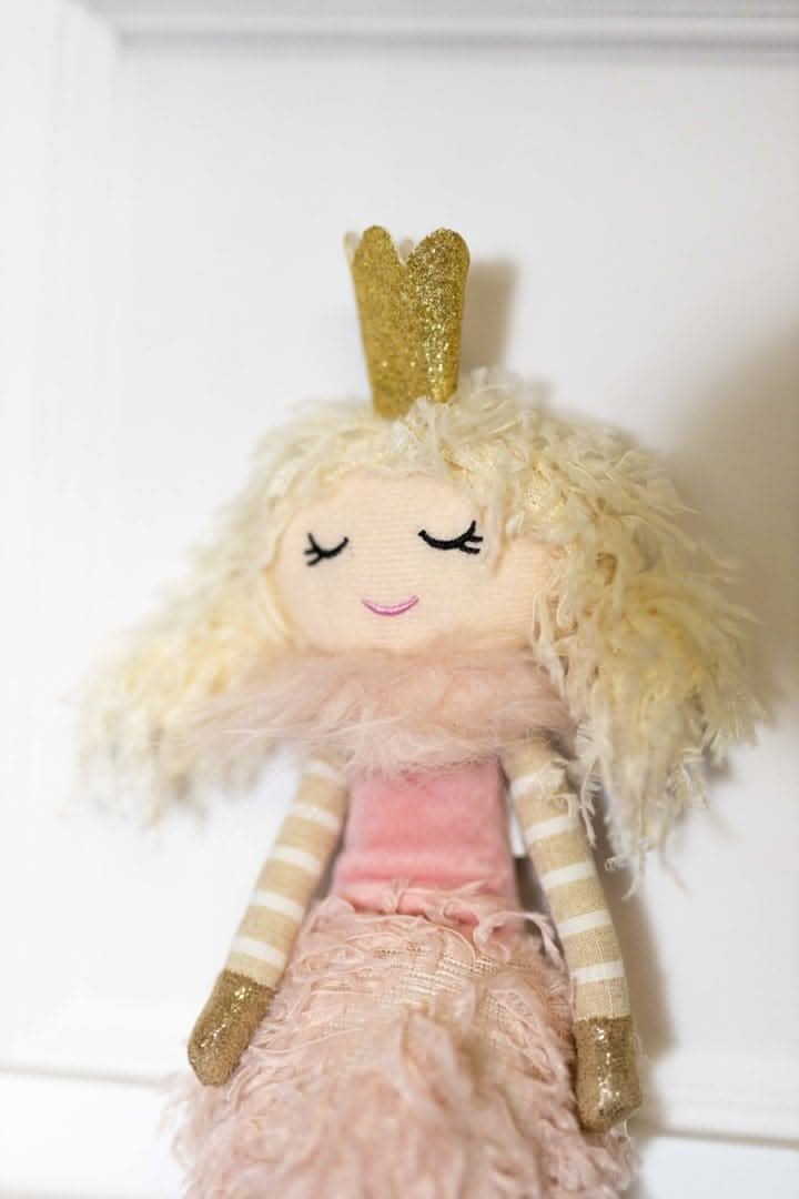 42cm Pink Fairy Princess Seated Plush Christmas Decoration