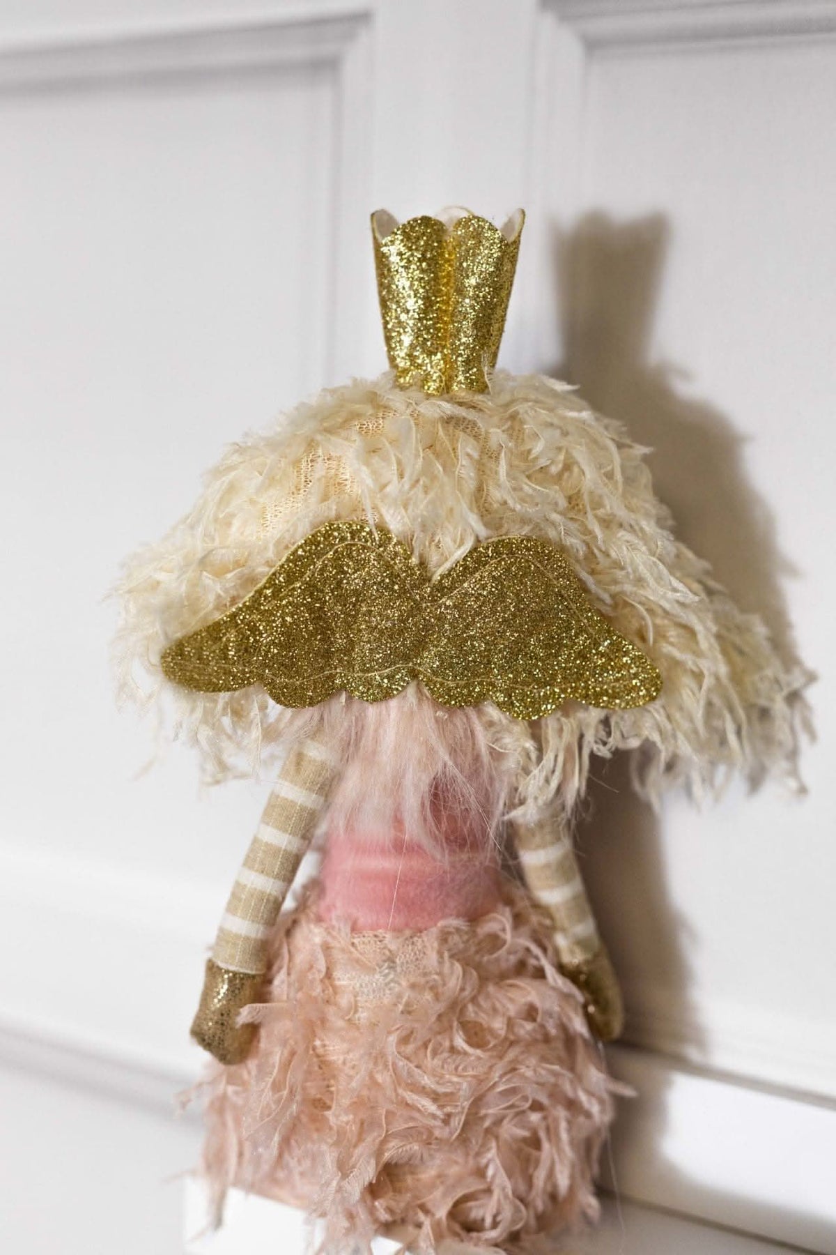 42cm Pink Fairy Princess Seated Plush Christmas Decoration