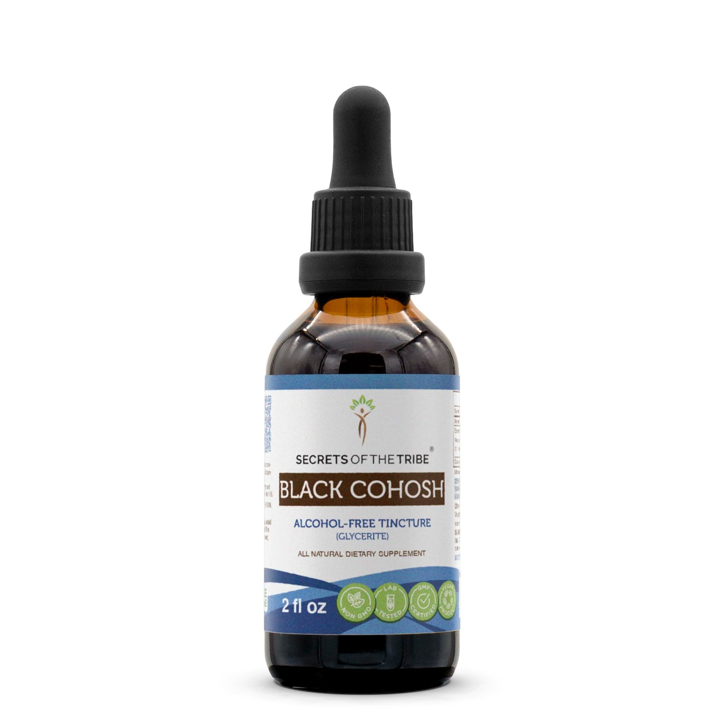 Secrets of the Tribe Black Cohosh Tincture - Alcohol-Free Liquid Extract (2 FL OZ) | Cimicifuga Racemosa