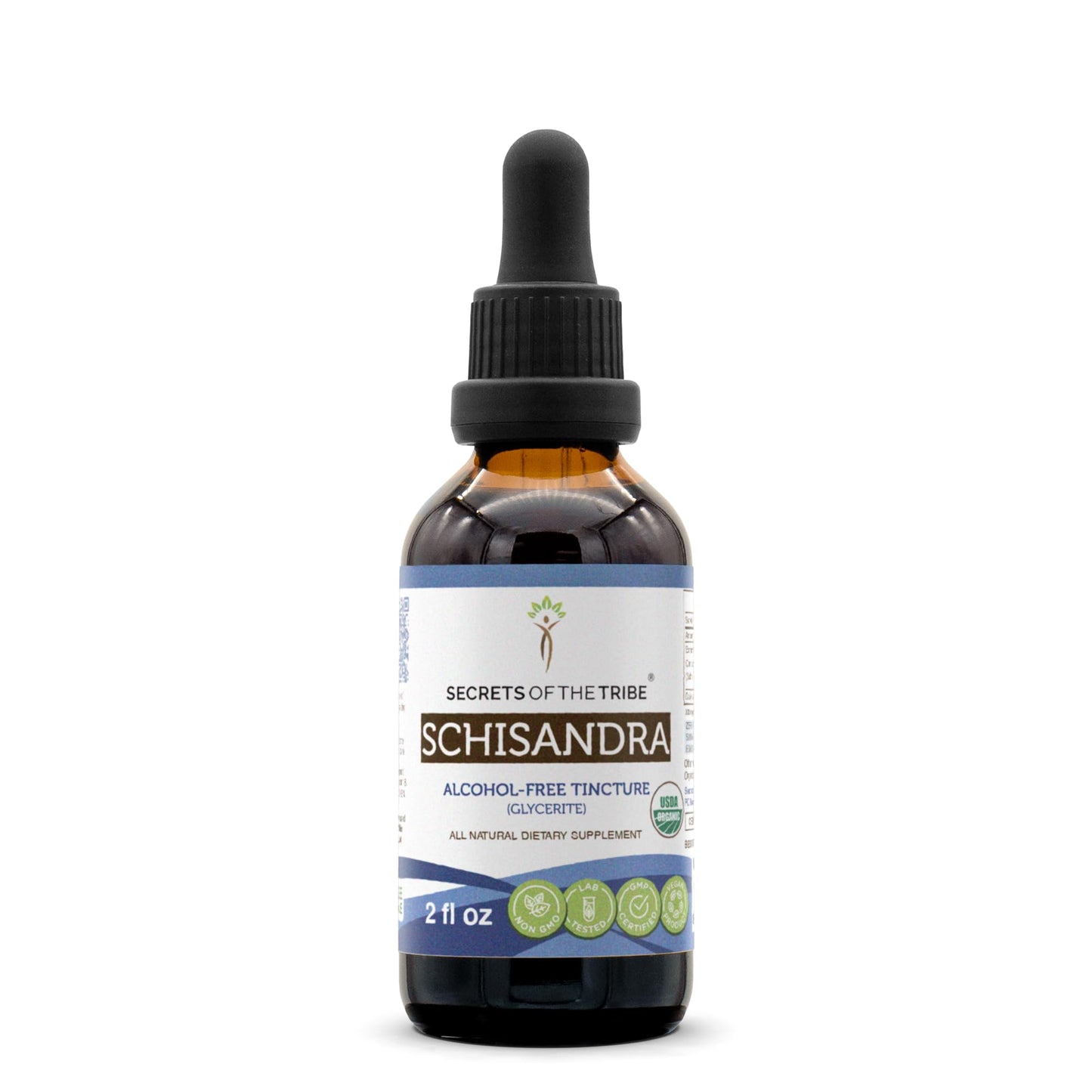 Secrets of the Tribe Schisandra USDA Organic – Alcohol-Free High-Potency Herbal Drops (2 oz)