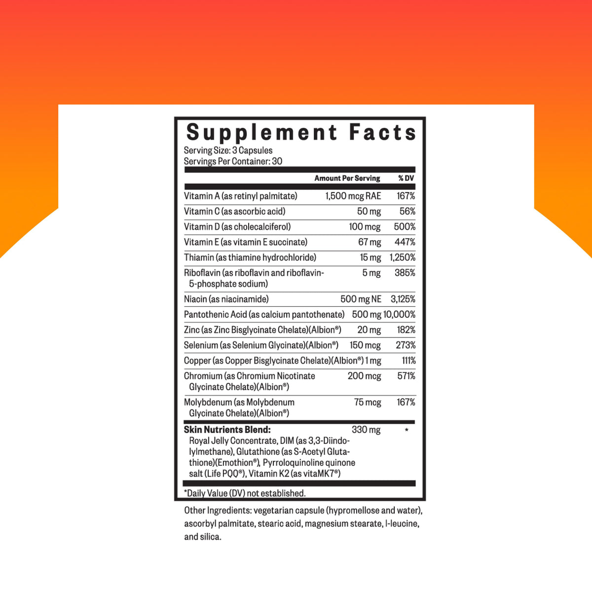 Seeking Health Skin Nutrients - Vitamin A & E, Antioxidant Support (90 Capsules)