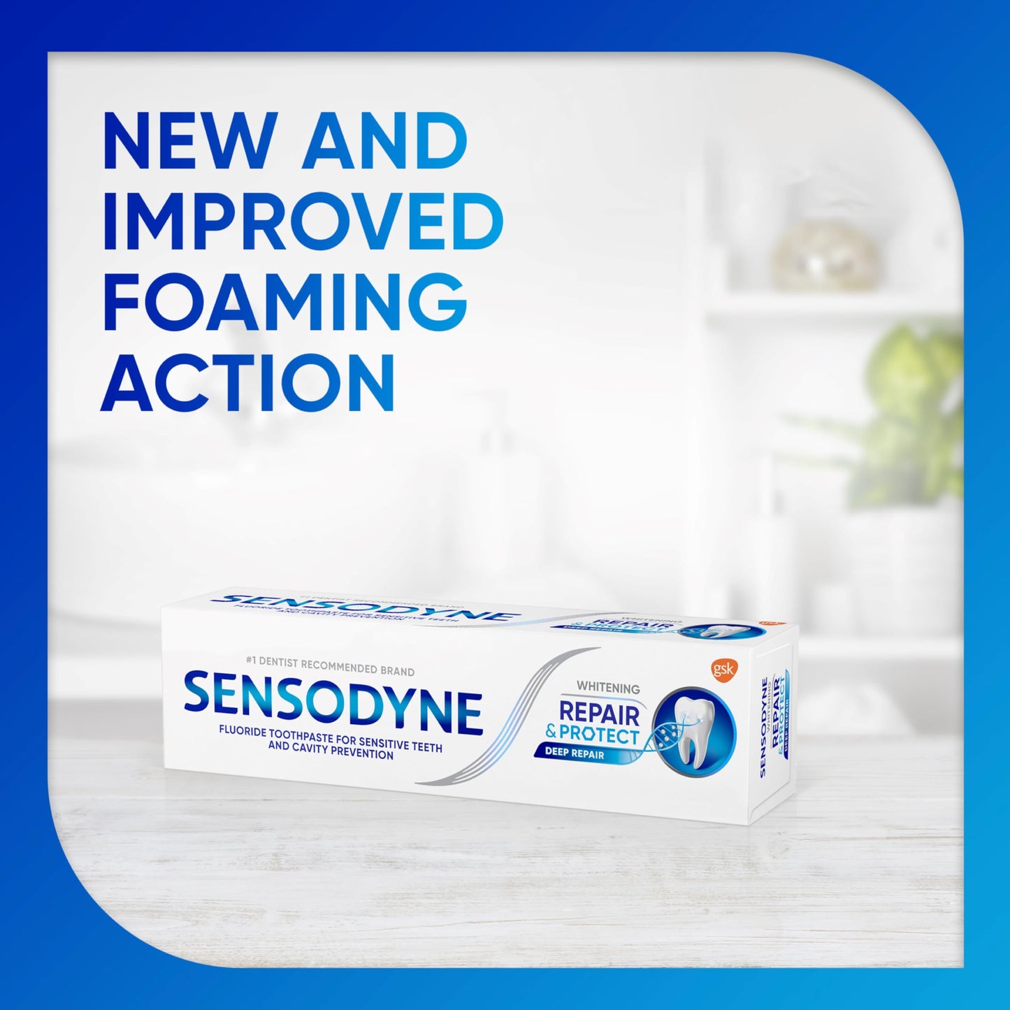 Sensodyne Repair and Protect Whitening Toothpaste – 3 x 3.4 oz for Sensitive Teeth & Cavity Prevention