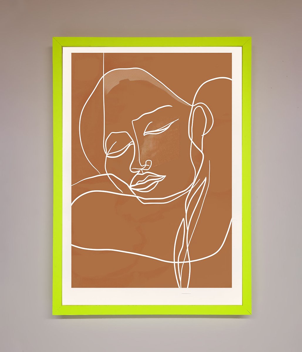 Sepia Lines Framed Wall Art