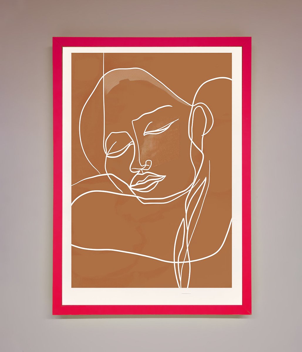 Sepia Lines Framed Wall Art
