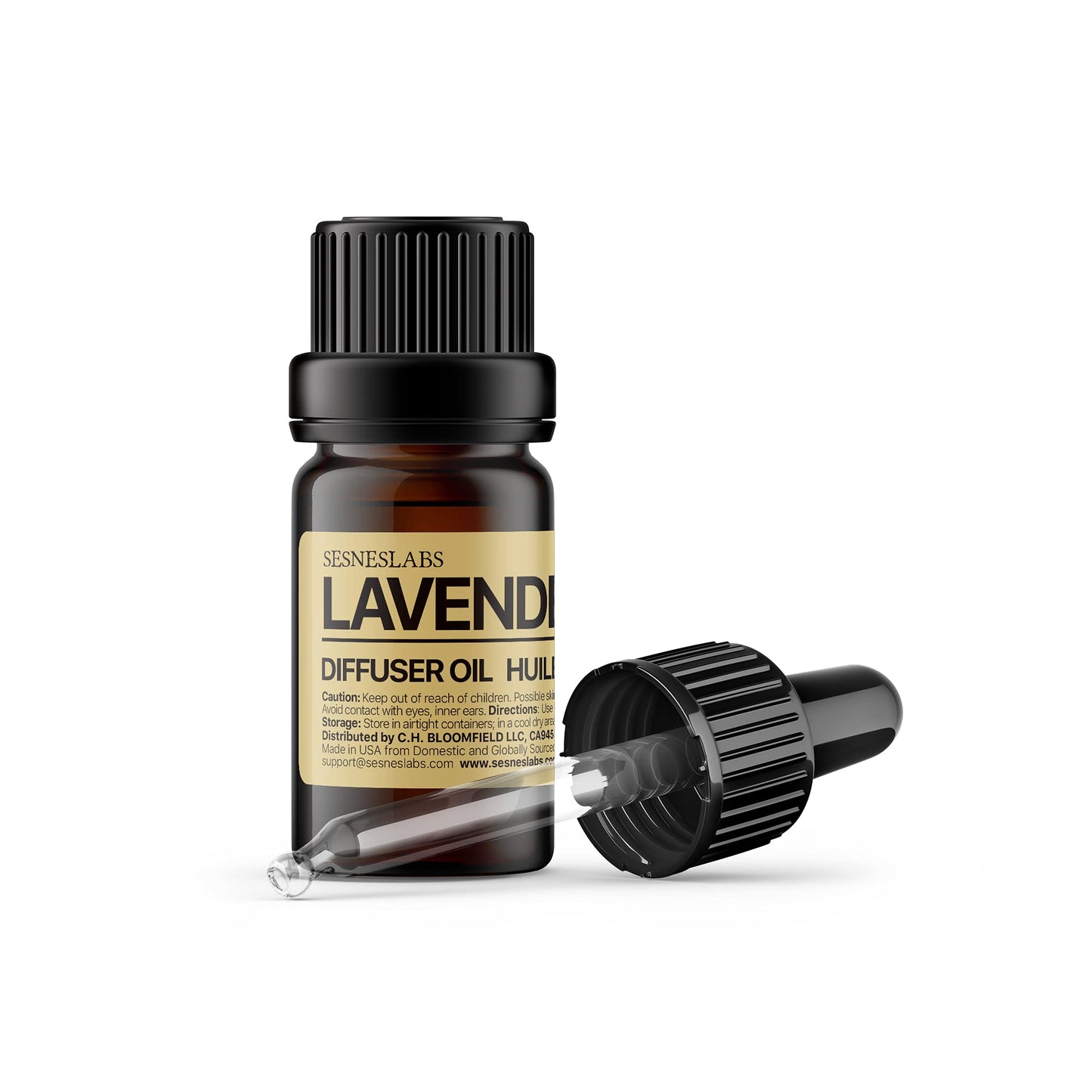 SesnesLabs Lavender Oil | Bulgarian Lavandula Angustifolia Essential Oil for Ultrasonic Diffusers (.33 oz / 10 ml)