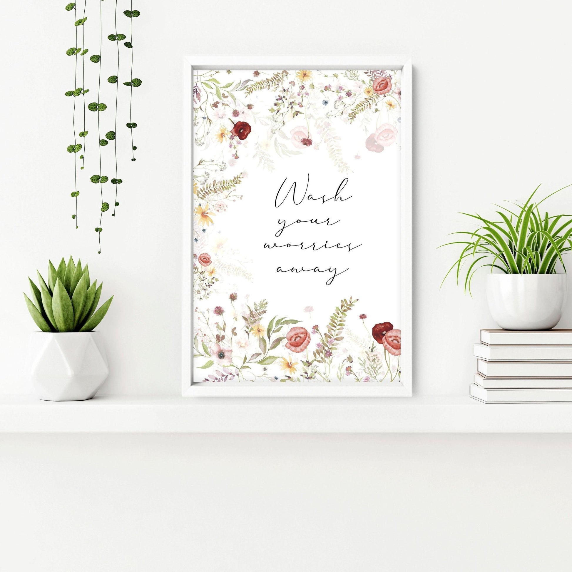 Art for bathroom wall | set of 3 Shabby Chic wall art