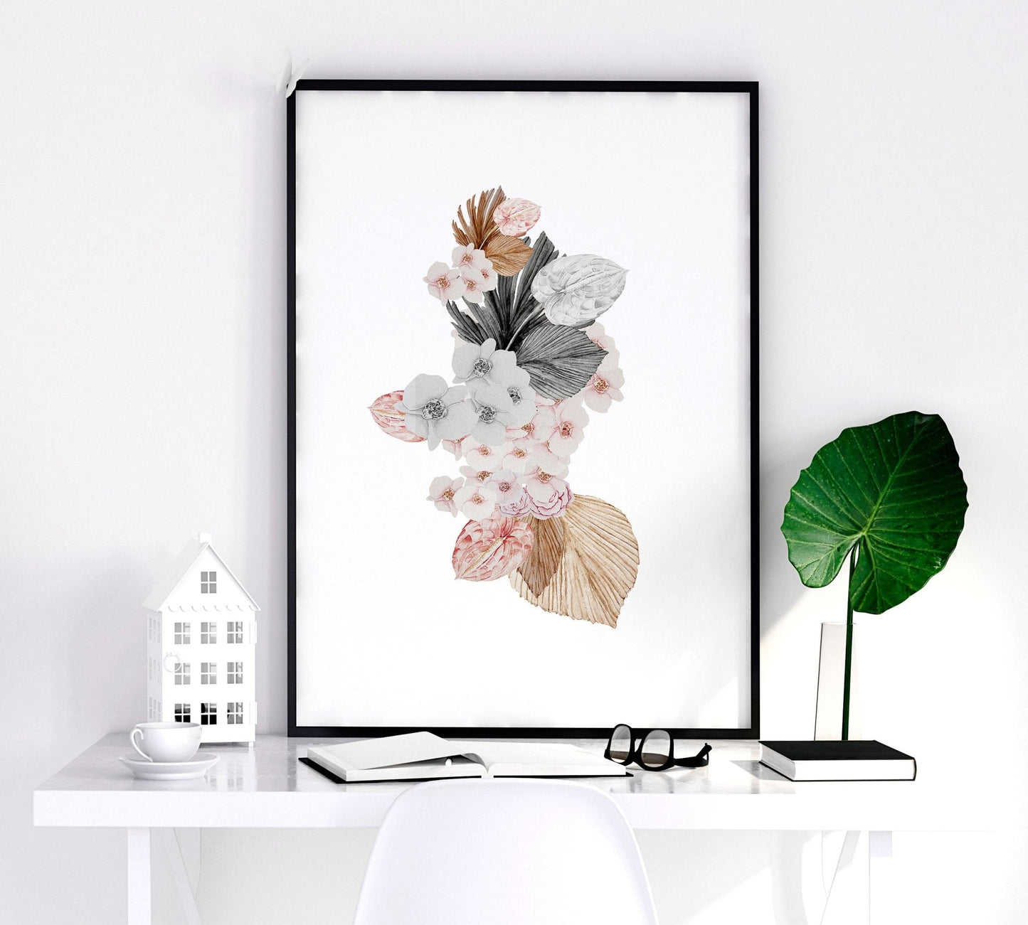 Shabby chic bedroom | set of 3 wall art prints