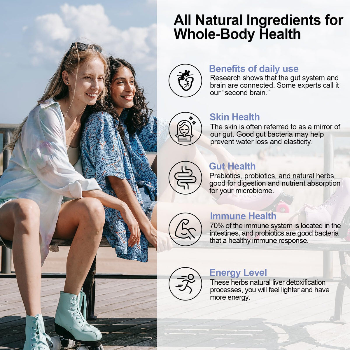 Probiotics for Women and Men – 300B CFU, 24 Strains + 15 Organic Herbs (2 Month Supply)