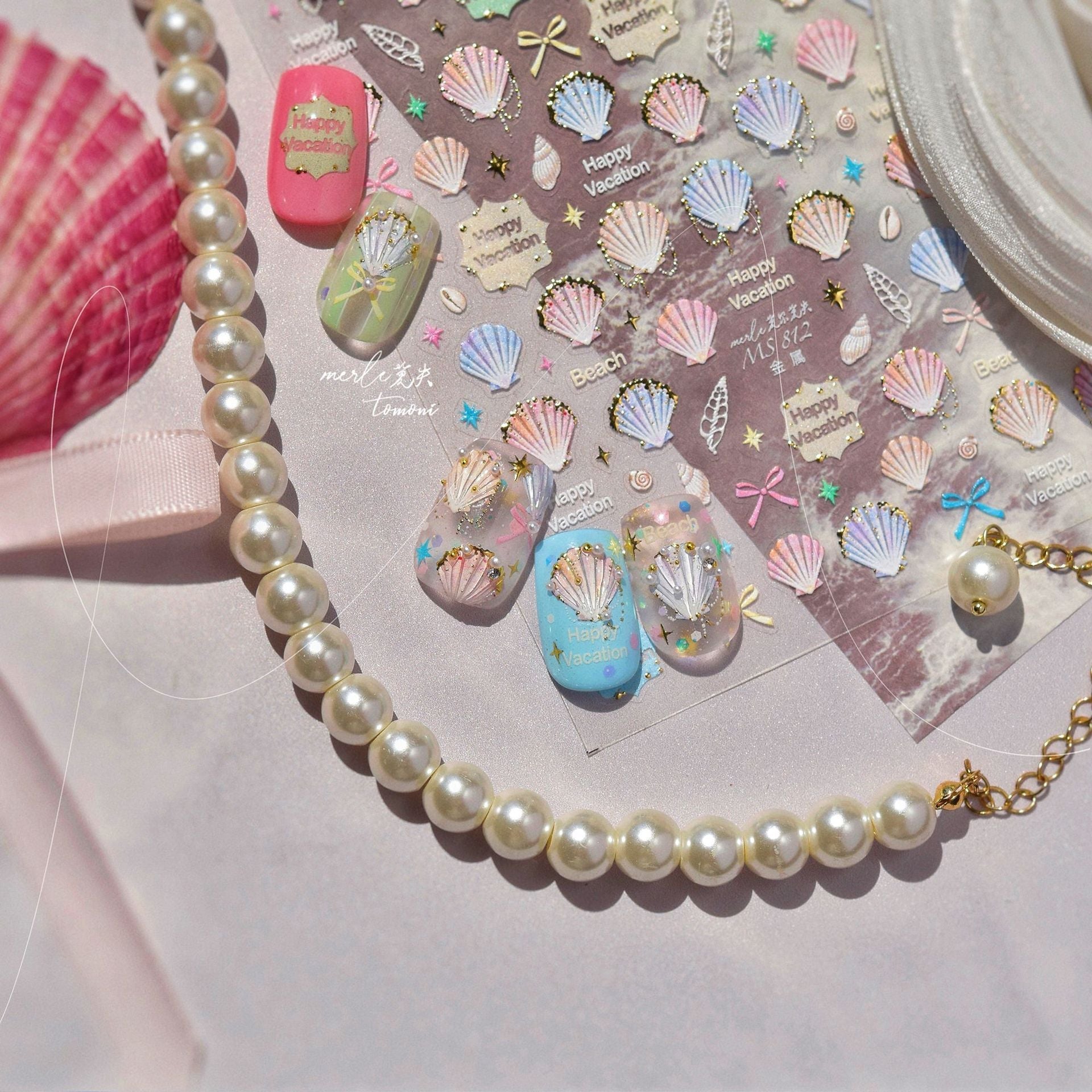 Hello Claws | Colourful Shell Nail Deco Sticker