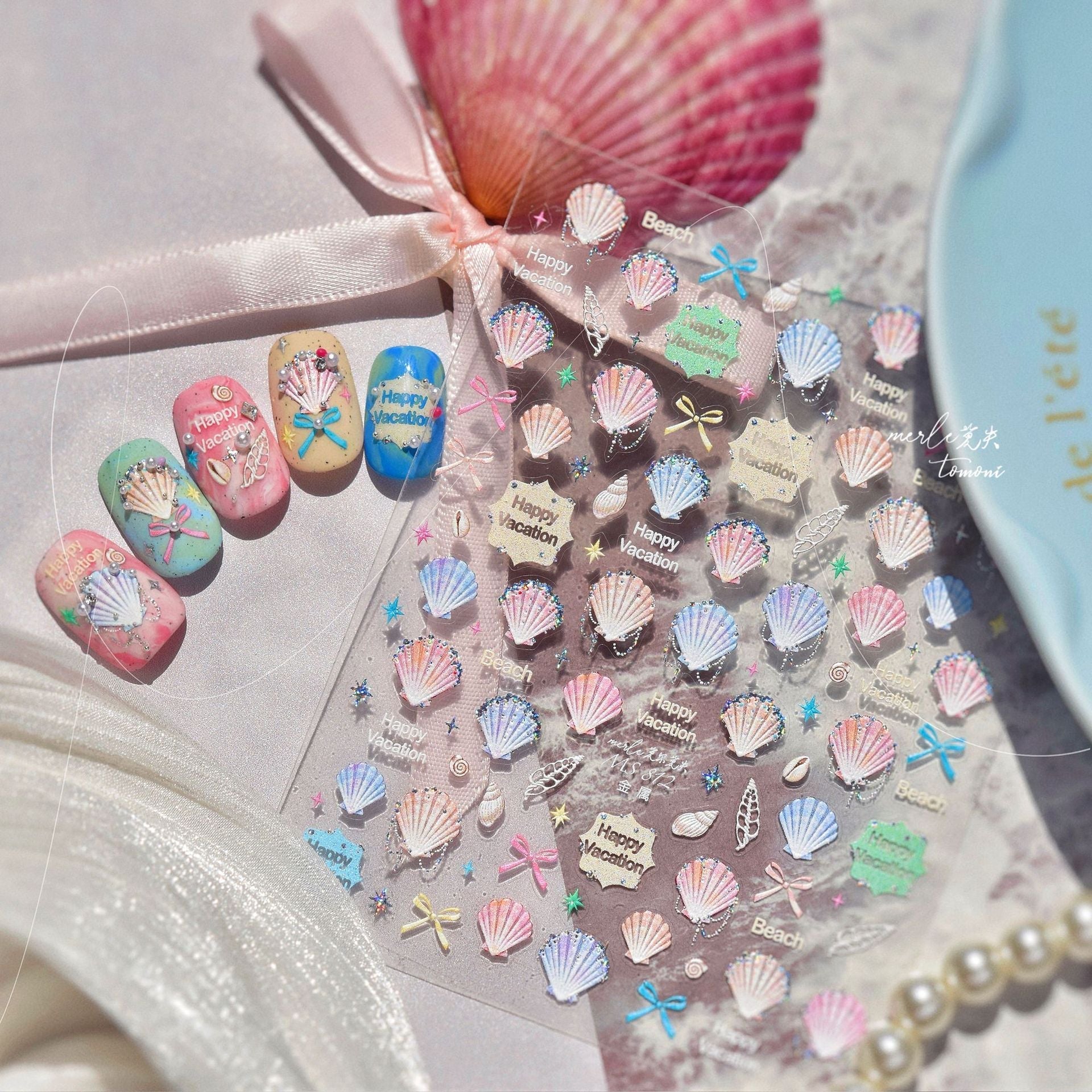 Hello Claws | Colourful Shell Nail Deco Sticker