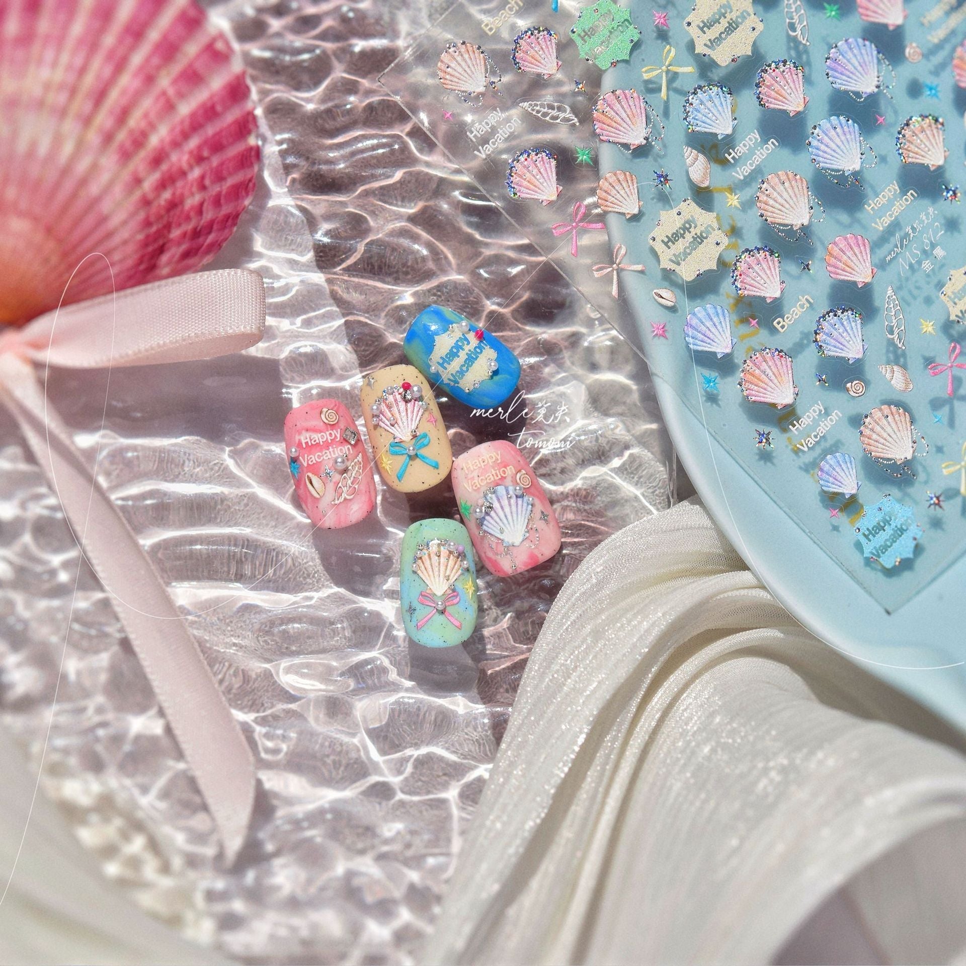 Hello Claws | Colourful Shell Nail Deco Sticker