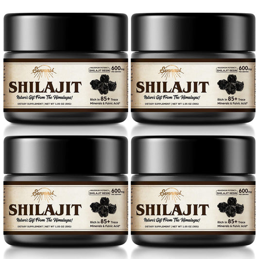 Sennasi Shilajit Pure Himalayan Resin – 600mg, 85+ Minerals, 30g