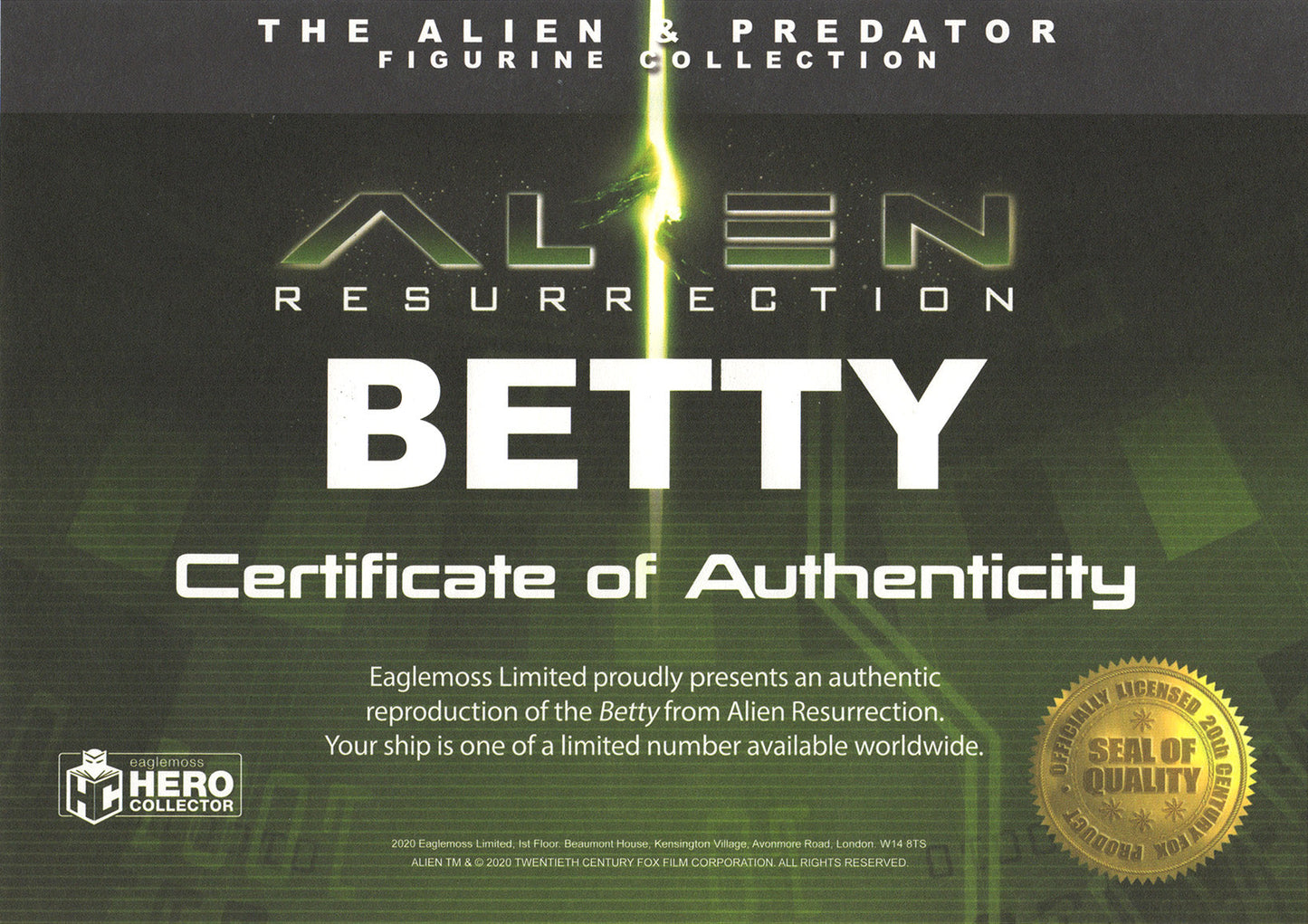 Betty XL EDITION (The Alien and Predator Figurine Collection / Eaglemoss)