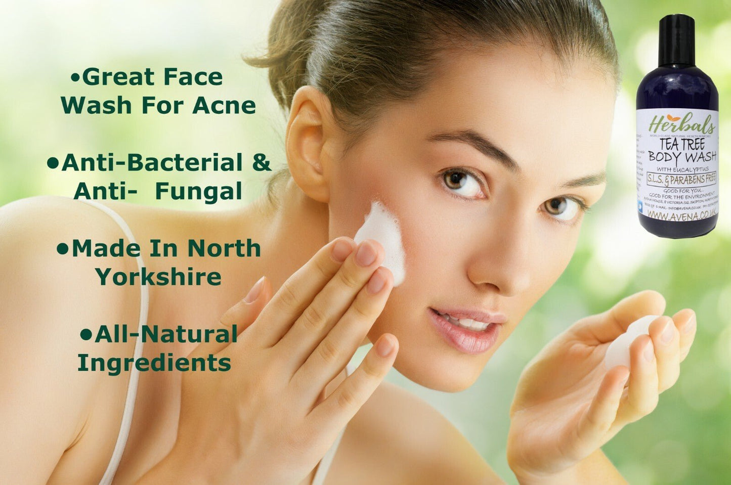 Shower Gel & Body Wash Tea Tree Oil & Eucalyptus 250 Ml For Skin Foot Wash Daily