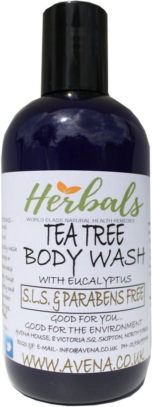 Shower Gel & Body Wash Tea Tree Oil & Eucalyptus 250 Ml For Skin Foot Wash Daily