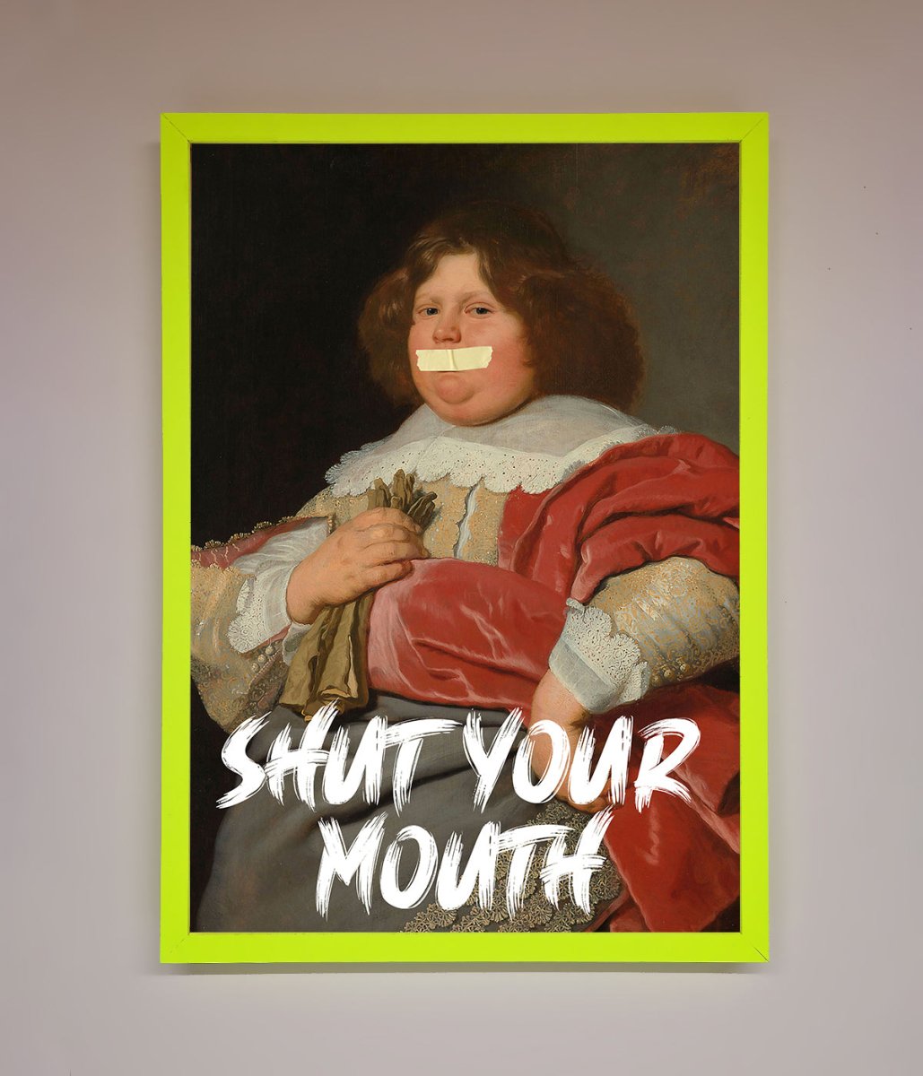 Shut Your Mouth Framed Print