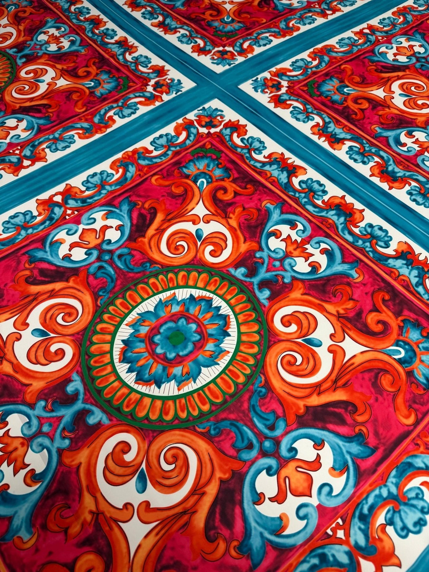 Sicilian Caretto Pattern Fabric by Metre