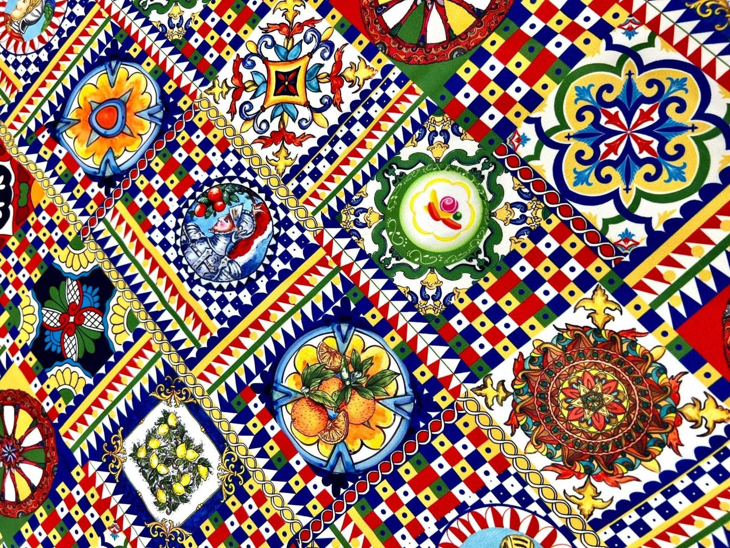 Sicilian Pattern Italian Fabric by Metre