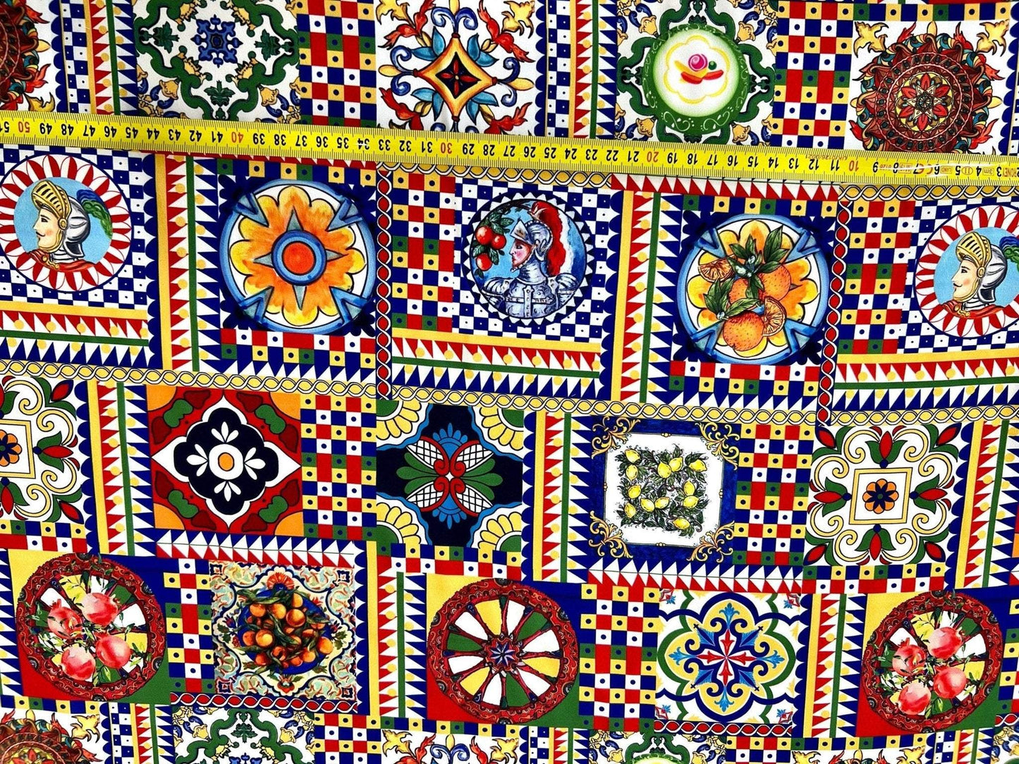 Sicilian Pattern Italian Fabric by Metre