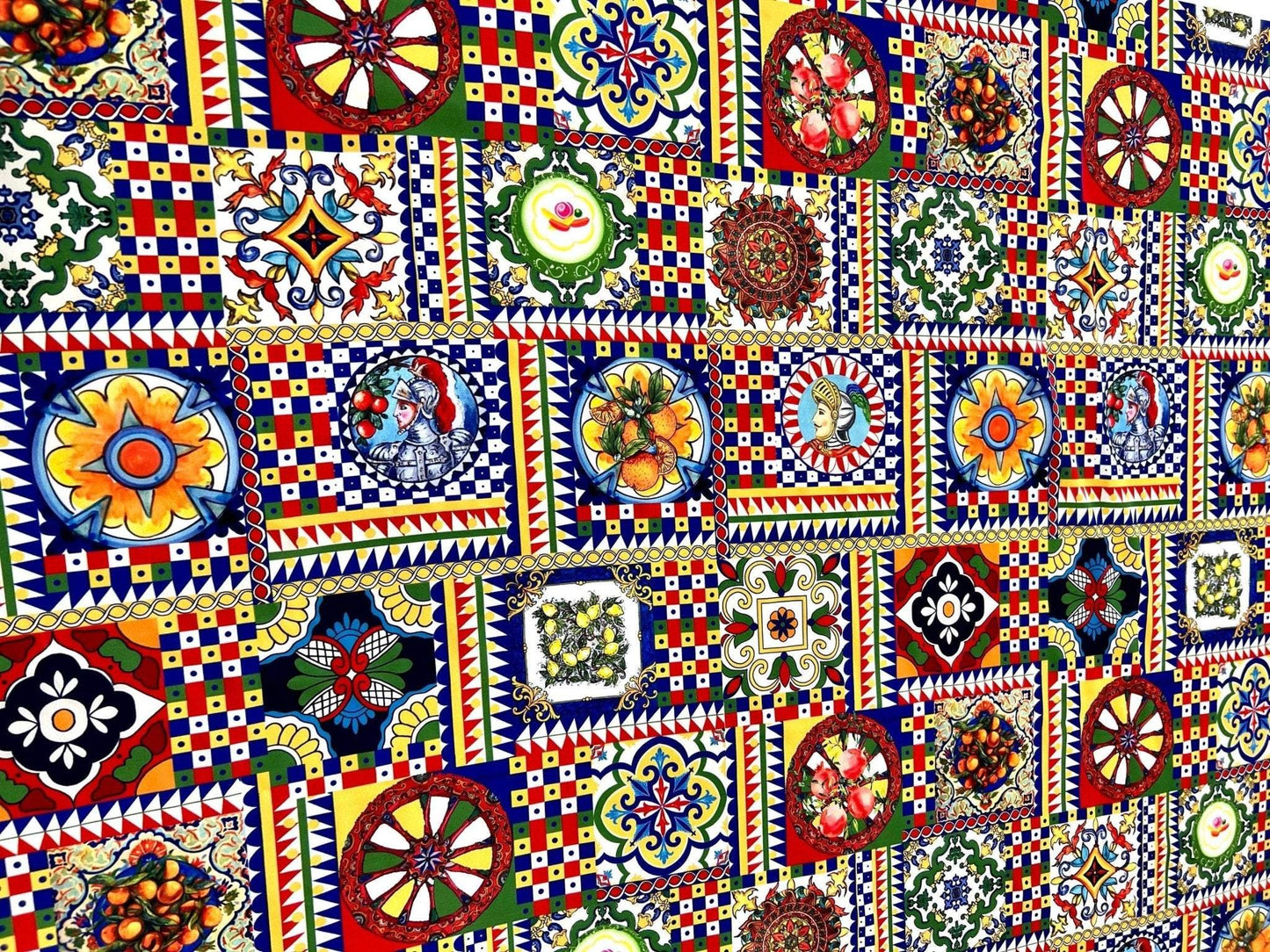 Sicilian Pattern Italian Fabric by Metre