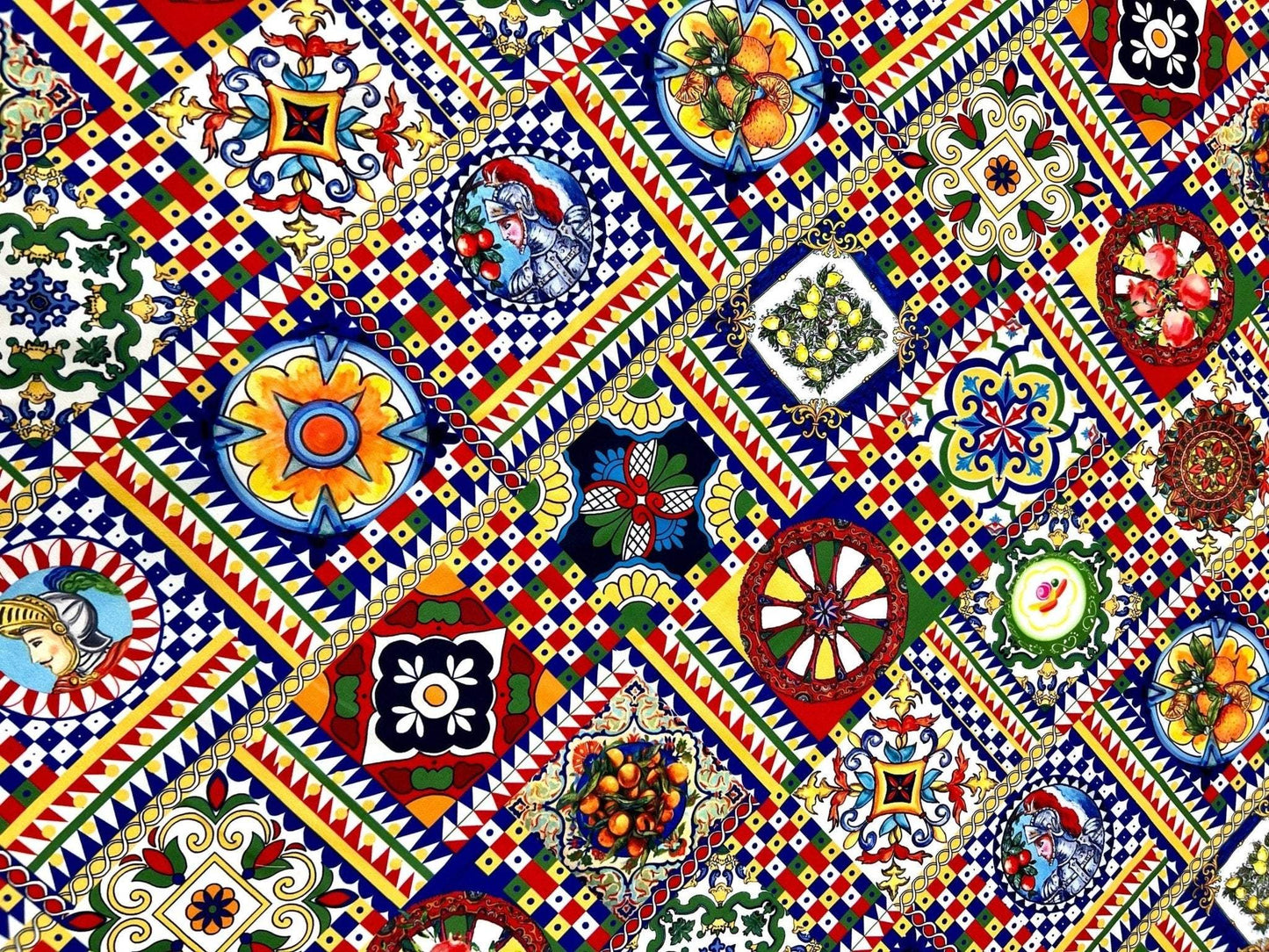 Sicilian Pattern Italian Fabric by Metre