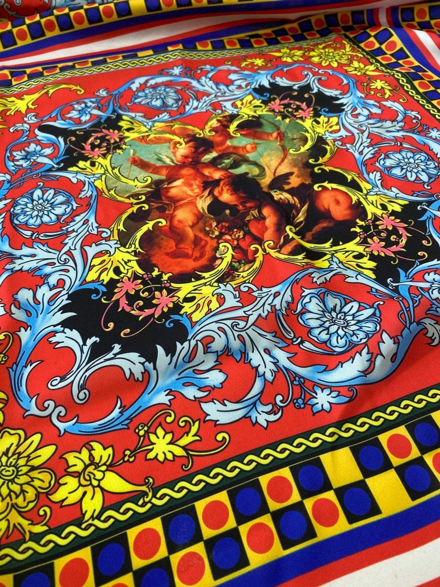 Sicilian Pattern Fabric by Metre