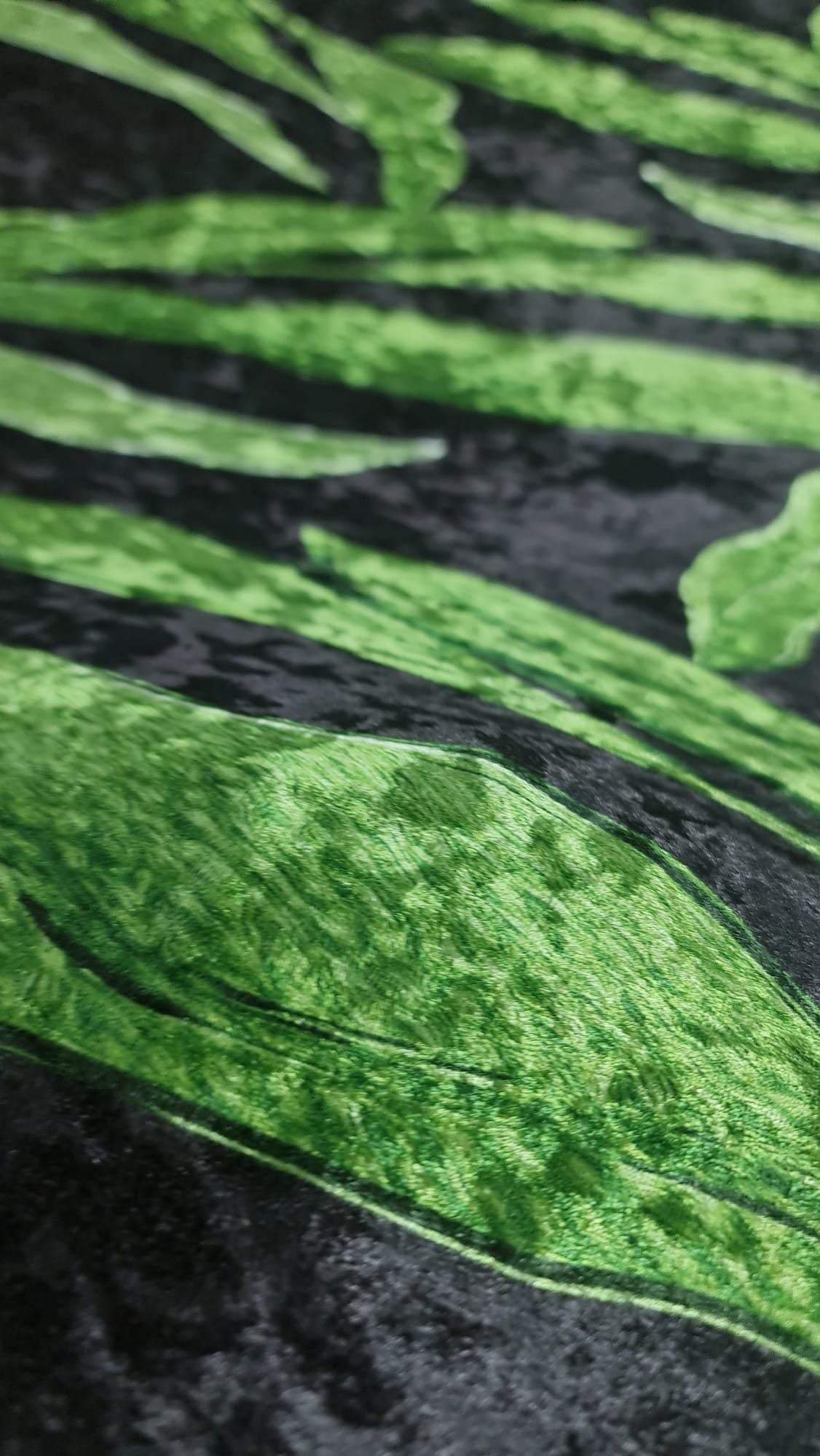 Silky Velvet Leaf Pattern Fabric by the Metre