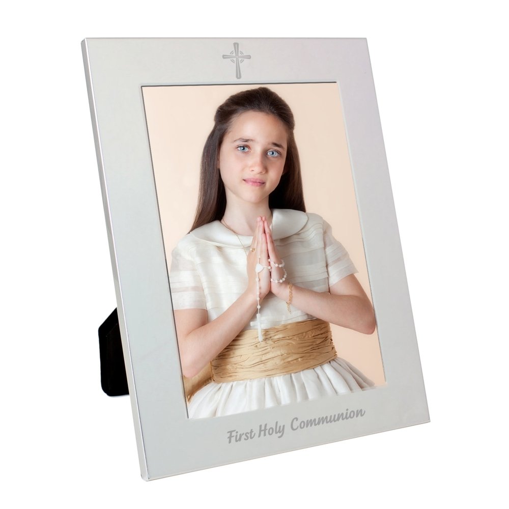 Silver 5x7 Inch Holy Communion  Photo Frame