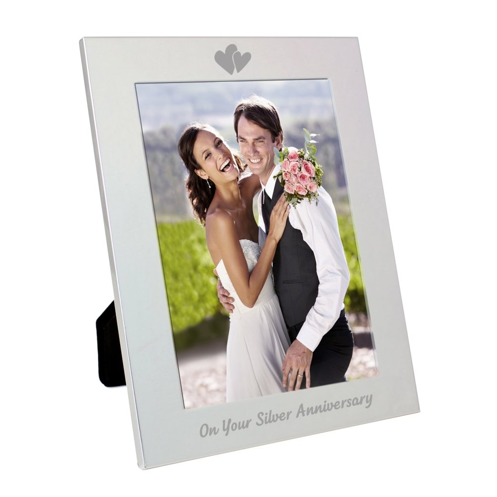 Silver 5x7 Inch Silver Anniversary Photo Frame