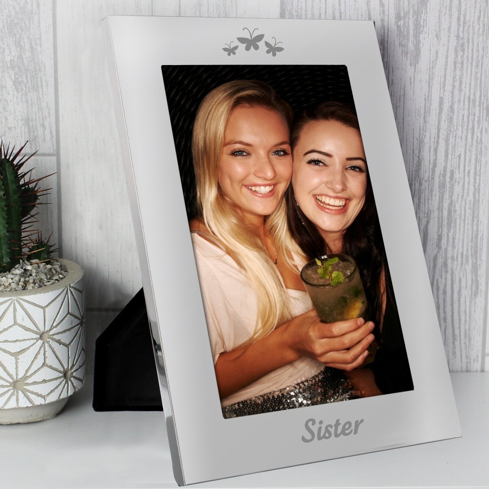 Silver 5x7 Inch Sister Photo Frame